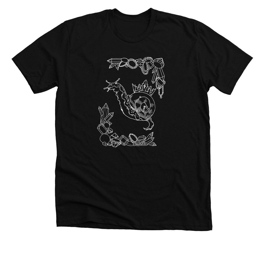 King Snail, Dark Mode, a Solid Black Blend Premium Unisex Tee
