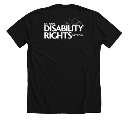 Nothing About Us Without Us, a Solid Black Blend Premium Unisex Tee (back-view)