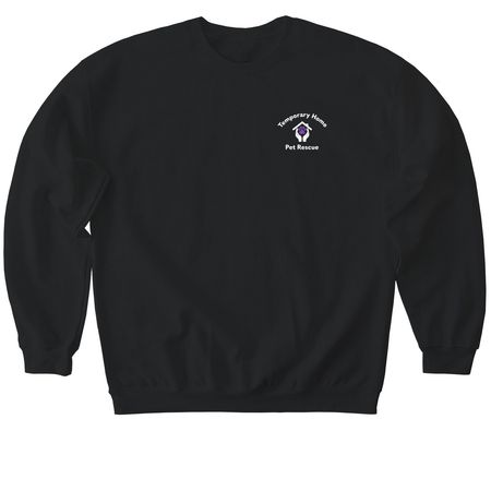 Temporary Home Pet Rescue, a Black Softstyle Crewneck Sweatshirt