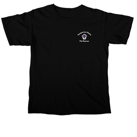 Temporary Home Pet Rescue, a Black Comfort Colors Unisex Tee