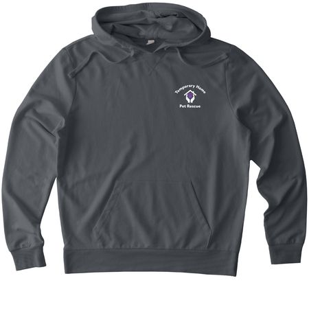 Temporary Home Pet Rescue, a Terrain Grey Allmade Organic French Terry Pullover Hoodie