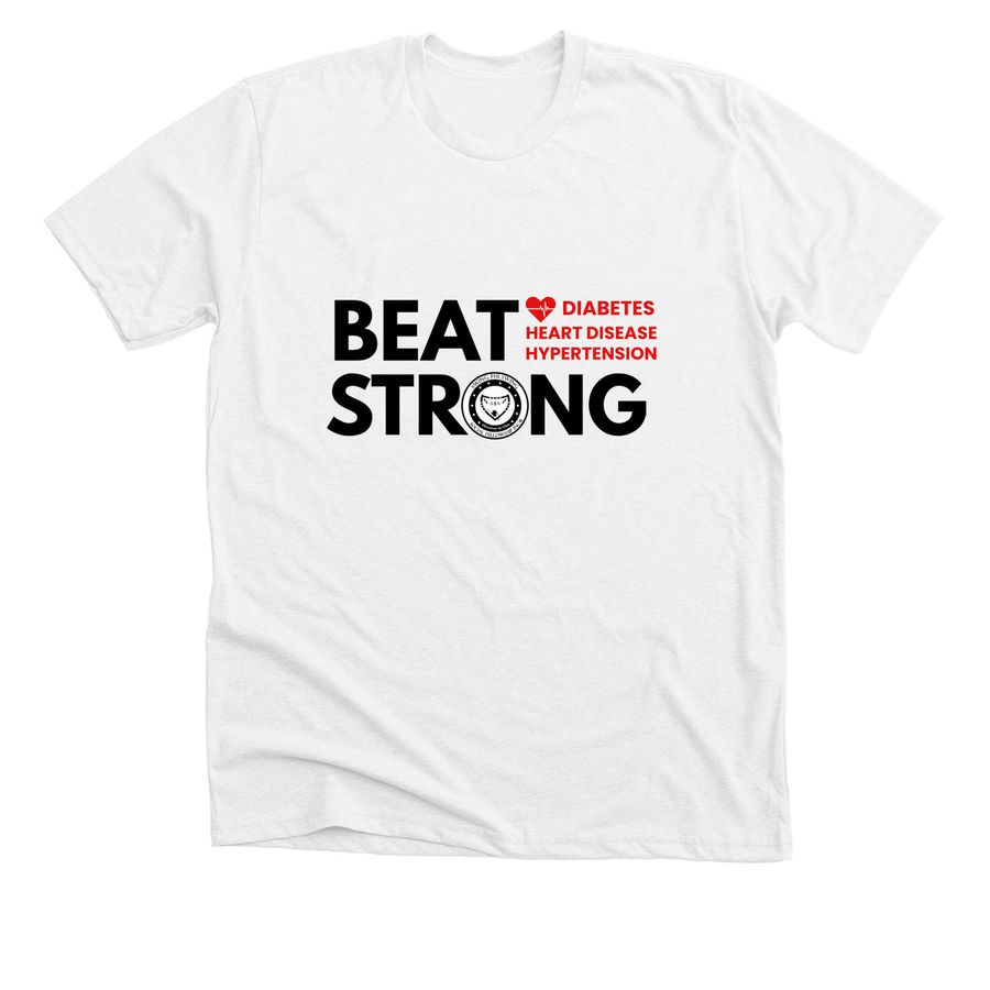 Beat Strong White Awareness Tee, a Solid White Blend Premium Unisex Tee