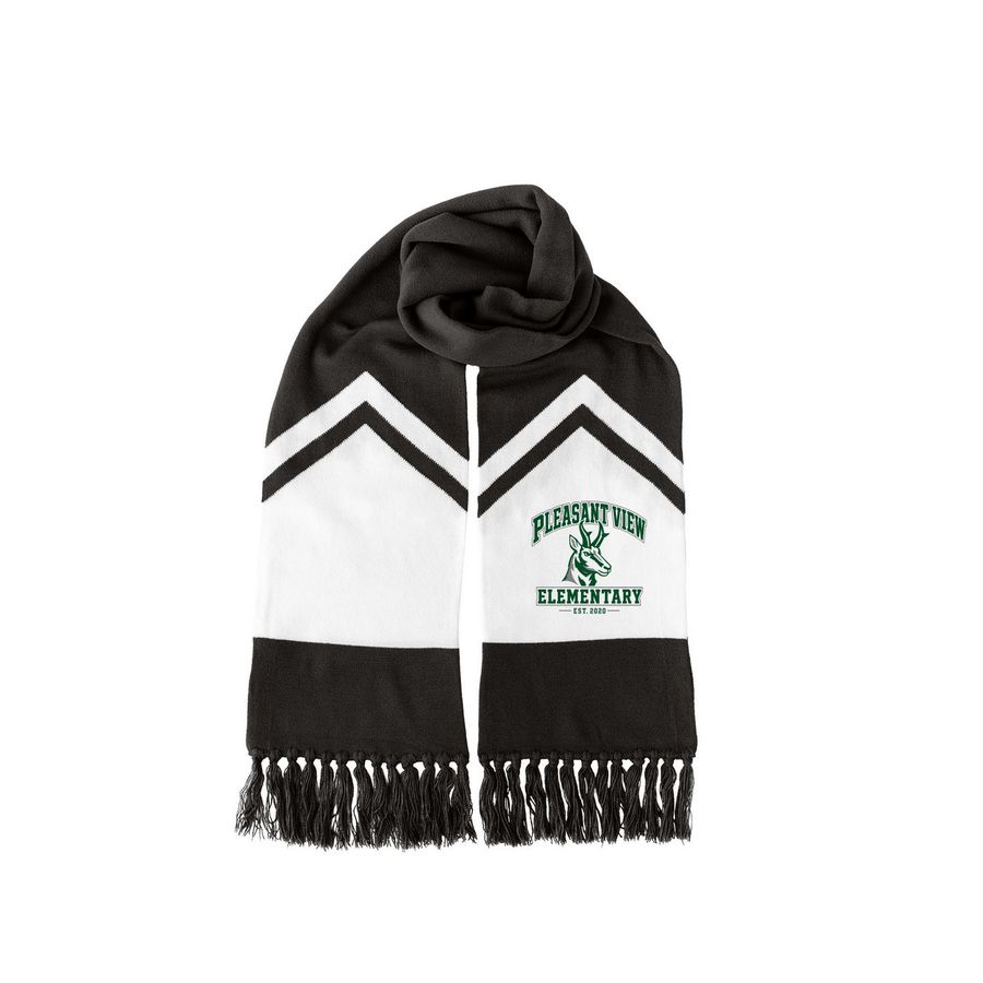 Accessories - PVE Scarf, a Black/ White Two-Tone Gameday Scarf