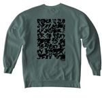 Sober is Sexy Artist Edition N.A, a Blue Spruce Comfort Colors Crewneck Sweatshirt (back-view)