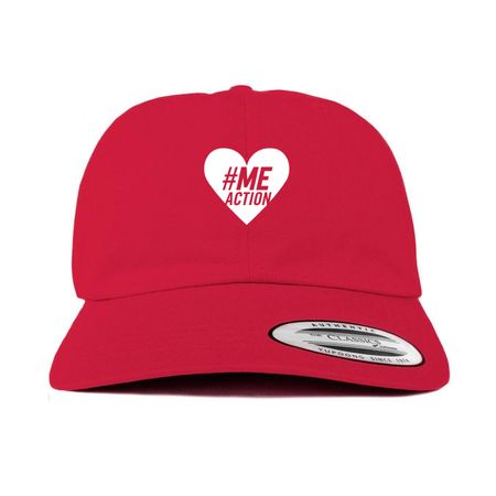 #MEAction Heart Logo Hats&nbsp;, a Cranberry Printed Classic Baseball Cap