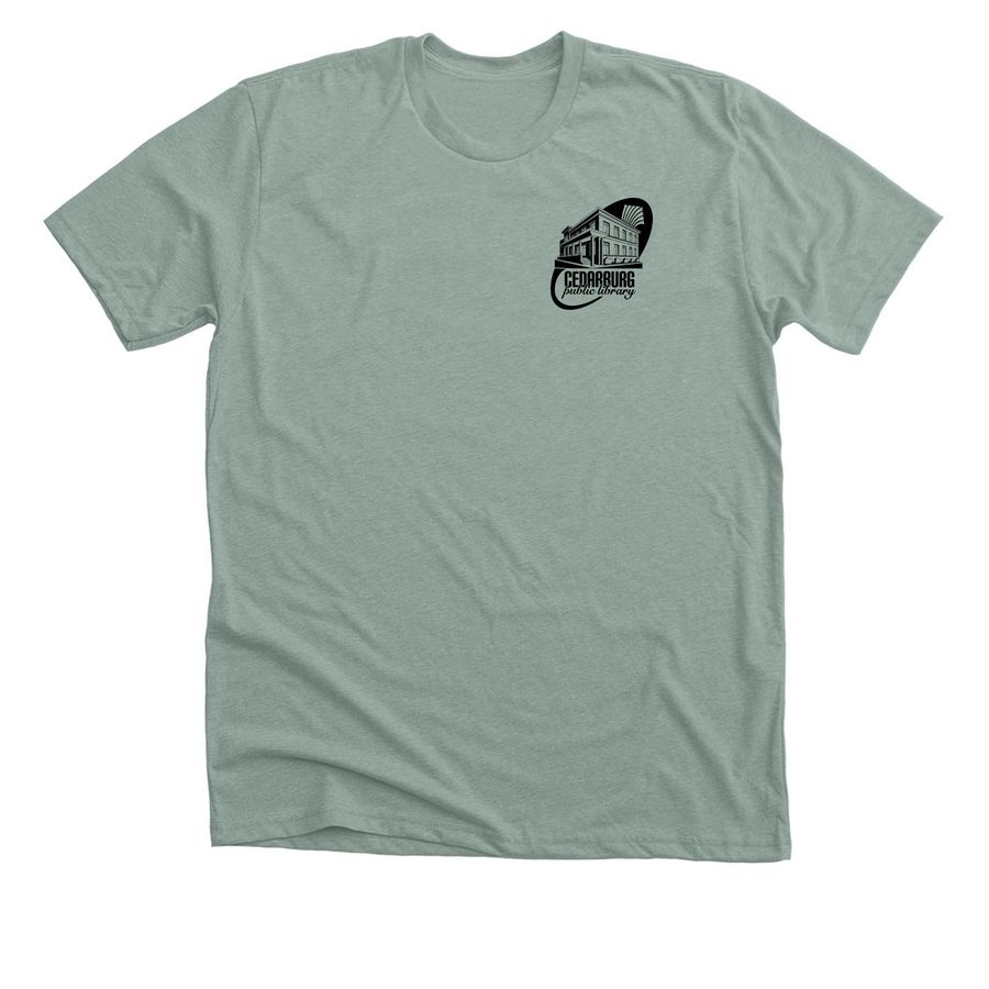 CPL Building (pocket logo), a Heather Sage Premium Unisex Tee