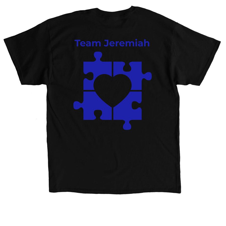 AUTISM, a Black Classic Unisex Tee (back-view)
