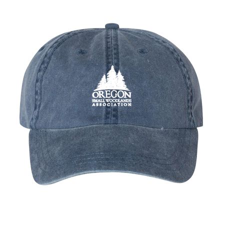 OSWA Hats, a Navy Printed Pigment Dye Baseball Cap