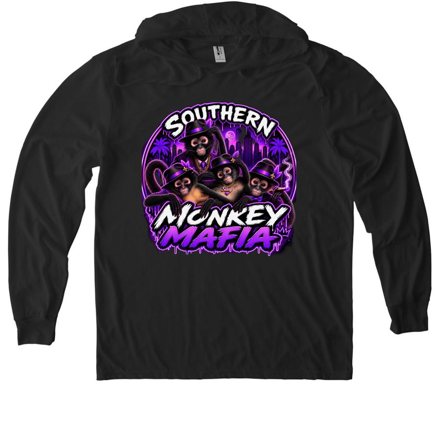 Southern Monkey Mafia, a Space Black Allmade Eco Triblend Hoodie Tee
