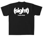 Heavyweight Tee, a Black Heavyweight Garment Dye Tee (back-view)