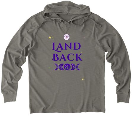 LAND BACK hoodies & tees, a Driftwood Grey Allmade Organic Cotton Mineral Dye Hoodie Tee