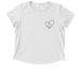 Silver Heart Tee, a Bright White Allmade Eco Triblend Women?s Scoop Neck Tee