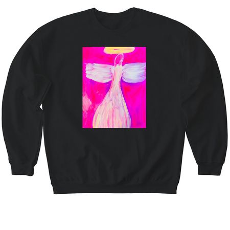 Angel sweatshirt and t-shirt by K?lei, a Black Softstyle Crewneck Sweatshirt