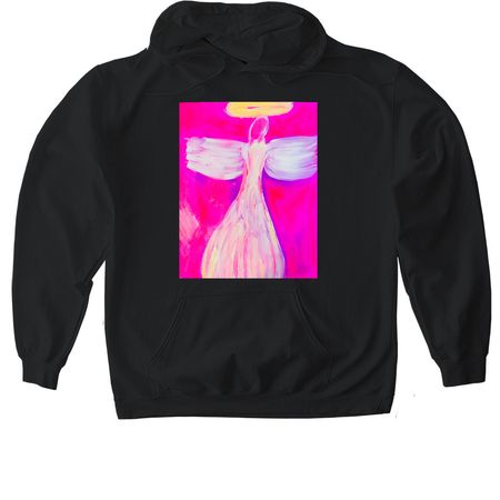 Angel sweatshirt and t-shirt by K?lei, a Black Gildan Softstyle Pullover Hoodie