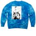 CurvedKing Official Merch&nbsp;, a Aqua Blue Tie Dye Crewneck Sweatshirt (back-view)