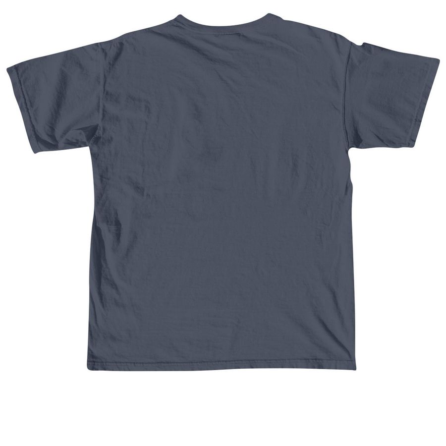 My Dog? Oh, He's Thrifted (White), a Denim Comfort Colors Unisex Tee (back-view)