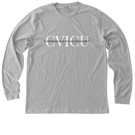 Basic CVICU, a Athletic Heather Premium Long Sleeve Tee