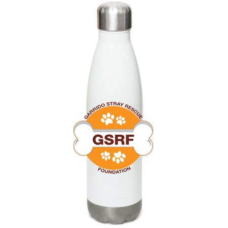 GSRF Water Bottle, a White Stainless Steel Water Bottle