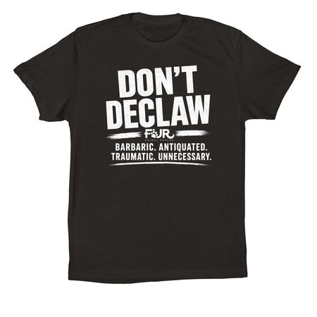 Don't Declaw Shirts&nbsp;, a Black Premium Cotton Tee