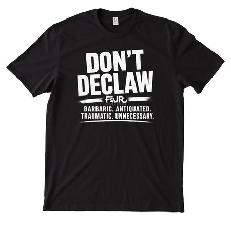 Don't Declaw Shirts&nbsp;, a Deep Black Allmade Heavyweight Recycled Cotton Tee