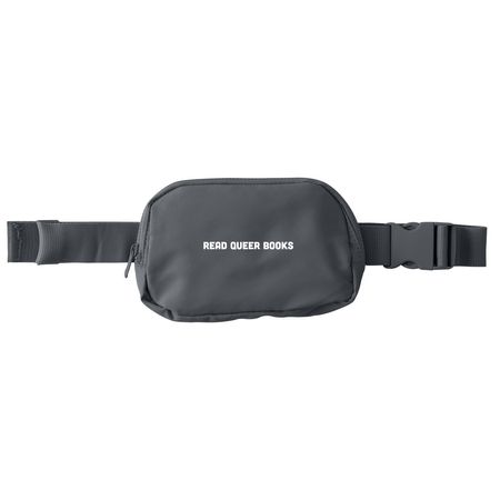 Read QUEER Books - Fanny Pack, a Storm Grey Matte Hip Pack