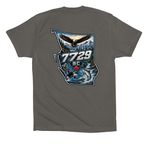 7729 BC - Ask me what it means, a Asphalt Premium Cotton Tee (back-view)