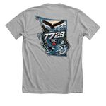 7729 BC - Ask me what it means, a Athletic Heather Premium Unisex Tee (back-view)