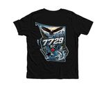 7729 BC - Ask me what it means, a Solid Black Blend Premium Youth Tee (back-view)