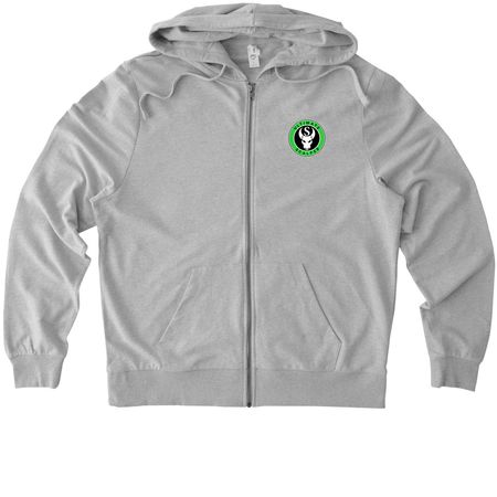 Ultimate Merch, a Granite Grey Heather Allmade Organic French Terry Zip Up Hoodie