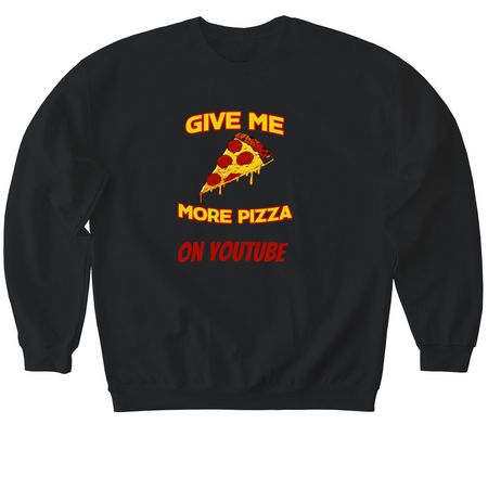 Pizza Drip ., a Black Softstyle Crewneck Sweatshirt