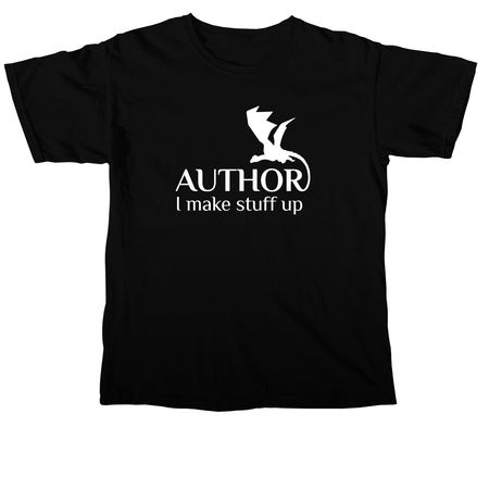 Author - I Make Stuff Up, a Black Comfort Colors Unisex Tee