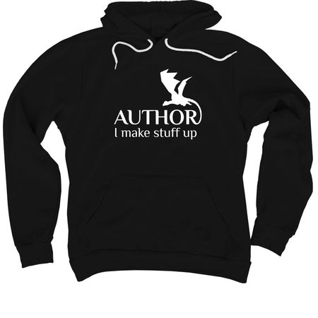 Author - I Make Stuff Up, a Black Premium Pullover Hoodie