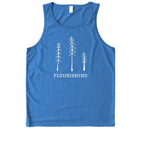 '26 Theme Flourishing, a Azure Blue Allmade Eco Triblend Tank