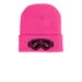Ski Club Google Hats, a Neon Pink Printed Cuffed Beanie
