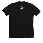 True Jiu-Jitsu, Hickory&nbsp;, a Solid Black Blend Premium Unisex Tee (back-view)