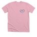 Helping Hearts Shirt Campaign&nbsp;, a Heather Pink Premium Unisex Tee