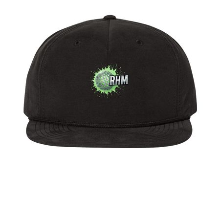 "R.H.M Splatter Hat" Summer '26 Project, a Black Printed Umpqua Snapback Cap
