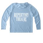 {RDT&nbsp;2026} Performance Wear Series&nbsp;, a Light Blue UV Performance Long Sleeve Hoodie (back-view)