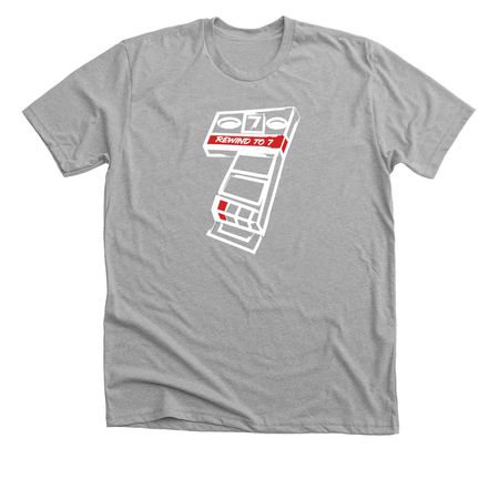 Rewind to 7 Classic Merch, a Athletic Heather Premium Unisex Tee