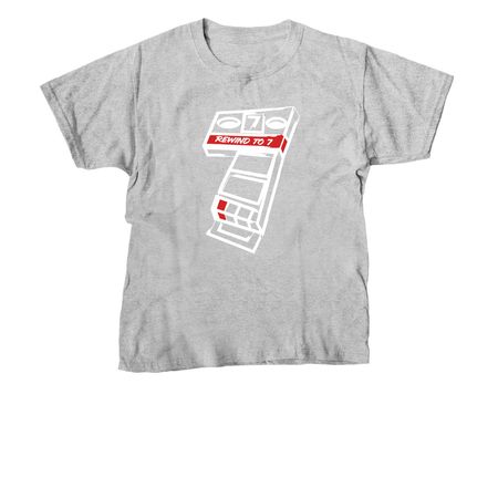Rewind to 7 Classic Merch, a Sport Grey Youth Unisex Tee