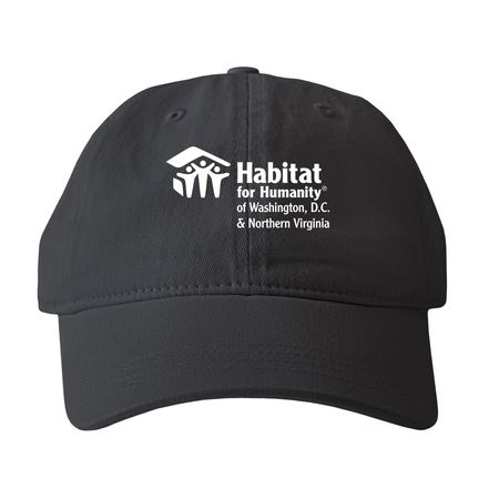Habitat DC-NOVA hat, a Black Printed Pigment Dye Baseball Cap