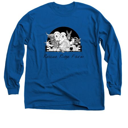 Rescue Ridge Farm Shirts, a Royal Blue Classic Long Sleeve Tee