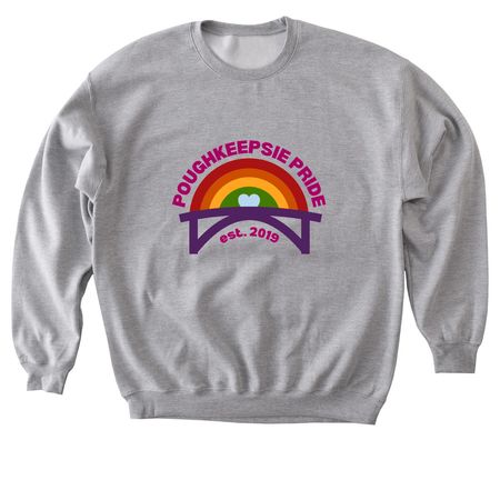 Poughkeepsie Pride Shirts, a Sport Grey Softstyle Crewneck Sweatshirt