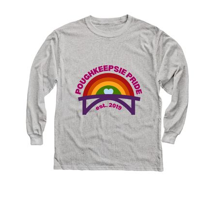 Poughkeepsie Pride Shirts, a Sport Grey Youth Long Sleeve Tee