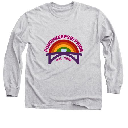 Poughkeepsie Pride Shirts, a Sport Grey Classic Long Sleeve Tee
