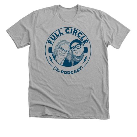 Full Circle (the Podcast) - Linework Logo Tee, a Athletic Heather Premium Unisex Tee