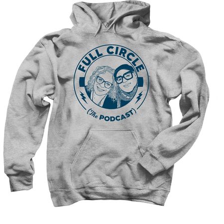 Full Circle (the Podcast) - Linework Logo Tee, a Sport Grey Pullover Hoodie