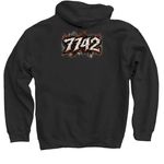 The Return of the Ruckus, a Black Pullover Hoodie (back-view)