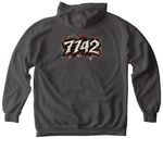 The Return of the Ruckus, a Pepper Comfort Colors Pullover Hoodie (back-view)