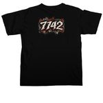The Return of the Ruckus, a Black Comfort Colors Unisex Tee (back-view)